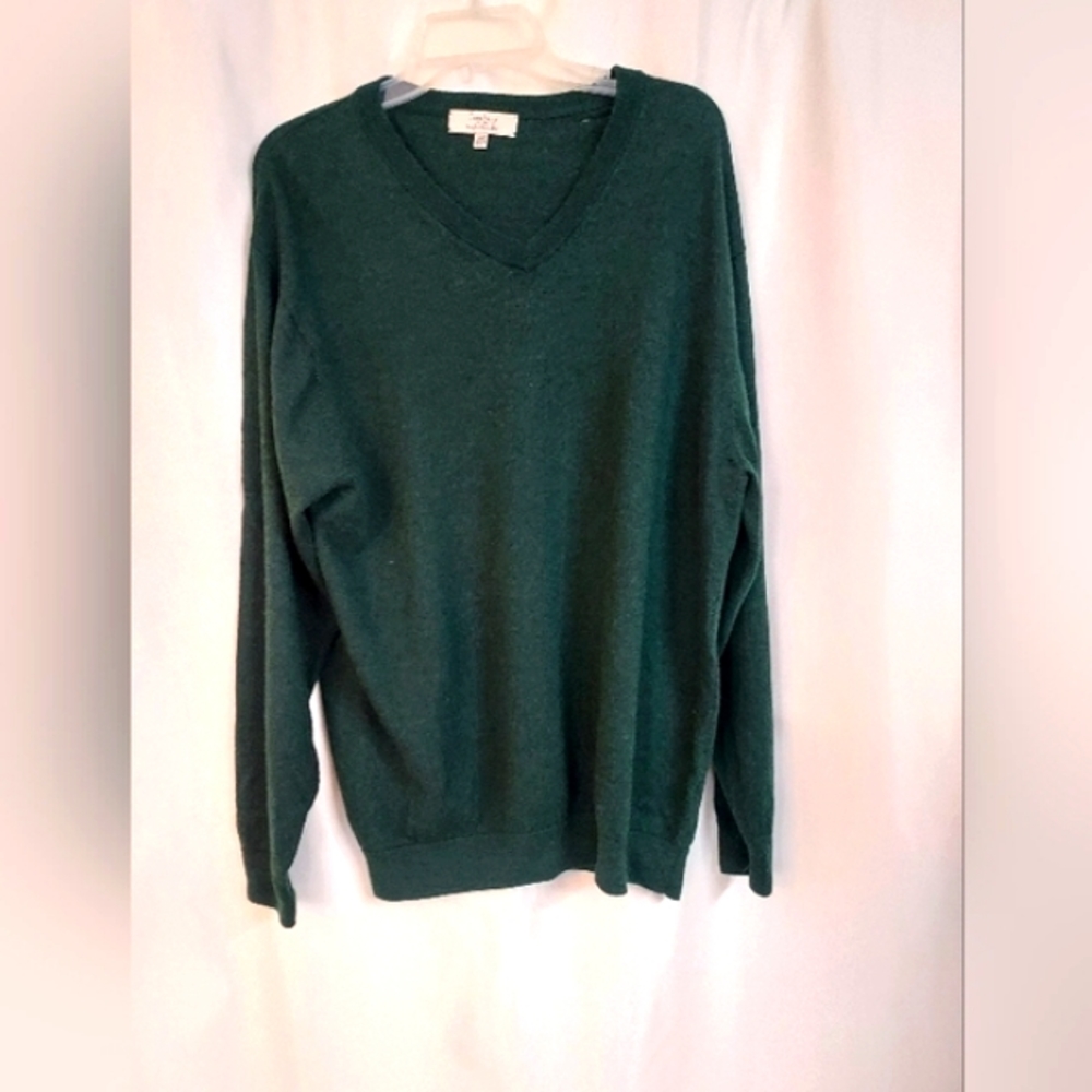 Turnberry Sweater Men's Extra Fine Merino Wool V Neck Pullover 2XT